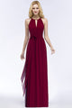 Chiffon Long Bridesmaid Dresses 2019 Sleeveless Burgundy Wedding Party Dresses robe demoiselle d'honneur
