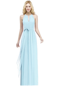 Chiffon Long Bridesmaid Dresses 2019 Sleeveless Burgundy Wedding Party Dresses robe demoiselle d'honneur