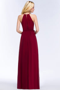Chiffon Long Bridesmaid Dresses 2019 Sleeveless Burgundy Wedding Party Dresses robe demoiselle d'honneur
