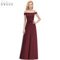 Chiffon Long Bridesmaid Dresses 2019 Sleeveless Burgundy Wedding Party Dresses robe demoiselle d'honneur
