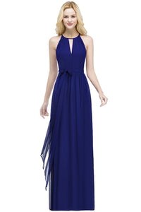 Chiffon Long Bridesmaid Dresses 2019 Sleeveless Burgundy Wedding Party Dresses robe demoiselle d'honneur