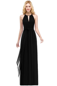 Chiffon Long Bridesmaid Dresses 2019 Sleeveless Burgundy Wedding Party Dresses robe demoiselle d'honneur