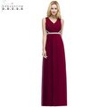 Chiffon Long Bridesmaid Dresses 2019 Sleeveless Burgundy Wedding Party Dresses robe demoiselle d'honneur