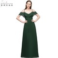 Chiffon Long Bridesmaid Dresses 2019 Sleeveless Burgundy Wedding Party Dresses robe demoiselle d'honneur