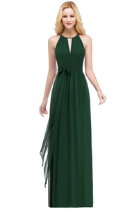 Chiffon Long Bridesmaid Dresses 2019 Sleeveless Burgundy Wedding Party Dresses robe demoiselle d'honneur