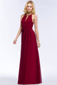 Chiffon Long Bridesmaid Dresses 2019 Sleeveless Burgundy Wedding Party Dresses robe demoiselle d'honneur