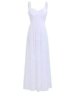 Women Pleated Bridesmaid Dresses Elegant Ruched High-waisted Long Formal Wedding Party Dresses for 2018 Vestido Bridesmaid Dress