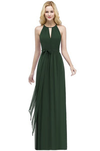 Chiffon Long Bridesmaid Dresses 2019 Sleeveless Burgundy Wedding Party Dresses robe demoiselle d'honneur