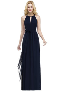 Chiffon Long Bridesmaid Dresses 2019 Sleeveless Burgundy Wedding Party Dresses robe demoiselle d'honneur