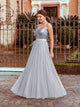 Long Bridesmaids Dresses Elegant A Line V Neck Tulle Wedding Party Gowns Sequins Vestidos De Damas De Honor