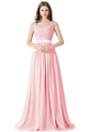 Cap Sleeve Appliques Lace Long Grey Bridesmaid Dresses Wedding Party Dresses Sexy Sheer Back