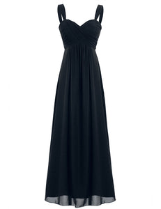 Women Pleated Bridesmaid Dresses Elegant Ruched High-waisted Long Formal Wedding Party Dresses for 2018 Vestido Bridesmaid Dress
