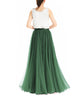 Women's Wedding Party Floor Length Tutu Tulle Skirt High Waist Long Maxi Skirt Customize