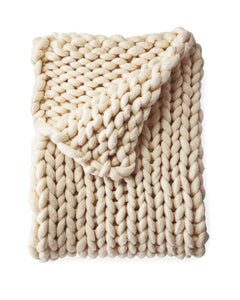 Chunky Knit Blanket Merino Wool Yarn Handmade Giant Throw For Bedroom Chair Sofa Home Decor