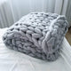 Chunky Knit Blanket Merino Wool Yarn Handmade Giant Throw For Bedroom Chair Sofa Home Decor