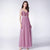 Long Bridesmaids Dresses Elegant A Line V Neck Tulle Wedding Party Gowns Sequins Vestidos De Damas De Honor