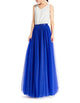 Women's Wedding Party Floor Length Tutu Tulle Skirt High Waist Long Maxi Skirt Customize