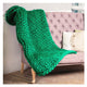 Chunky Knit Blanket Merino Wool Yarn Handmade Giant Throw For Bedroom Chair Sofa Home Decor