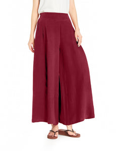 Melansay Casual Cotton Linen Harem Pants Loose Long Palazzo Wide Leg Trousers