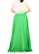 Women's Casual Sexy Chiffon Split High Waist Maxi Skirt With Pockets For Wedding Party Evening