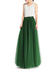 Women's Wedding Party Floor Length Tutu Tulle Skirt High Waist Long Maxi Skirt Customize