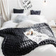Chunky Knit Blanket Merino Wool Yarn Handmade Giant Throw For Bedroom Chair Sofa Home Decor