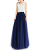 Women's Wedding Party Floor Length Tutu Tulle Skirt High Waist Long Maxi Skirt Customize