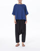 Blue T Shirt Cotton Linen Tops Tunic For Women