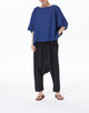 Blue T Shirt Cotton Linen Tops Tunic For Women