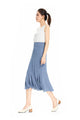 Blue Gray Fishtail Summer Skirts For Women With Pockets