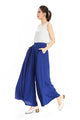 High Waist Wide Leg Pants Chiffon Plus Size Pants For Women With Pockets