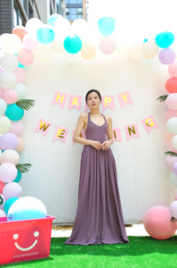 Halter Backless Wedding Guest Dress/Sleeveless Summer Boho Maxi Dress/Floor Length Wedding Party Dress/Formal dresses for women