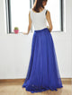 Chiffon Long Skirt Silk Skirts High Waist Maxi Skirt Elegant Elastic Waist Summer Skirt Floor Length Long Skirt