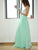High Waist Maxi Skirt Chiffon Silk Skirts Beautiful Bow Tie Elastic Waist Summer Skirt Floor Length Long Skirt (037) Mint