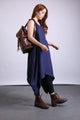 Summer plus size clothing pullover long linen dress loose fitting maxi dress(80524)