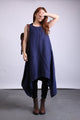 Summer plus size clothing pullover long linen dress loose fitting maxi dress(80524)
