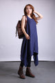 Summer plus size clothing pullover long linen dress loose fitting maxi dress(80524)