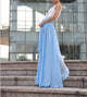 High Waist Maxi Skirt Chiffon Silk Skirts Beautiful Bow Tie Elastic Waist Summer Skirt Floor Length Long Skirt (037), #21