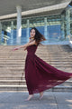 Strappy Chiffon Maxi Dress One-piece Bridesmaid Dress Summer Bodice Wedding Dress (137), #126