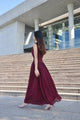 Strappy Chiffon Maxi Dress One-piece Bridesmaid Dress Summer Bodice Wedding Dress (137), #126