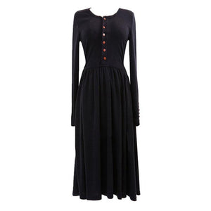 Black/Green Women Long Sleeve Knitted Autumn Winter Dress With Belt